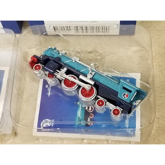 Christmas Tree Ornament Train 717 Caboose 2005 Blue Comet 400E Lionel 2002 x2 - Picture 5 of 12